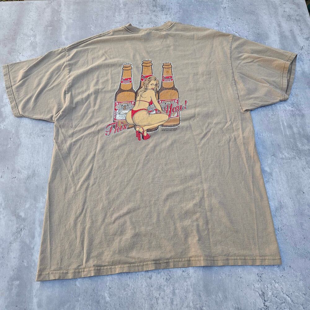 Vintage North Shore Brewing Shirt Size XL Y2K Bikini Girl